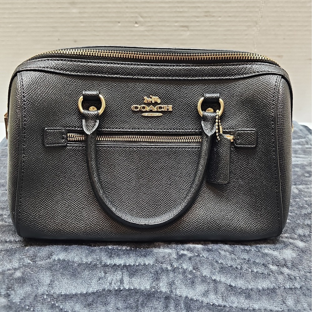 Coach New York Rowan Black Handbag Satchel